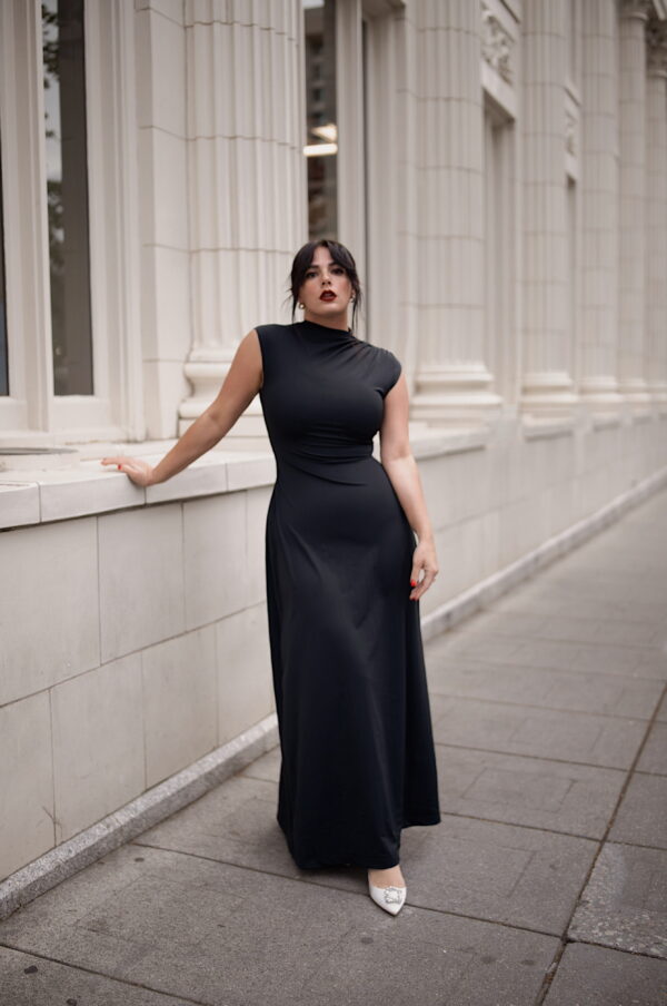 Contour Dress (Cap Sleeve) | Mocktail Collection - Onyx