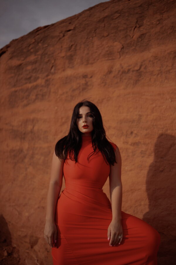 Contour Dress (Cap Sleeve) | Mocktail Collection - Scarlet - Image 5