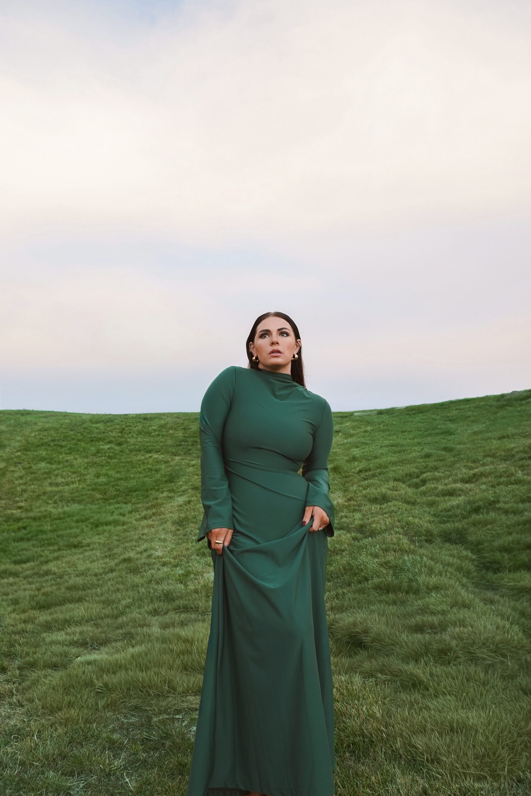 Contour Dress Long Sleeve | Mocktail Collection - Forrest - Image 3