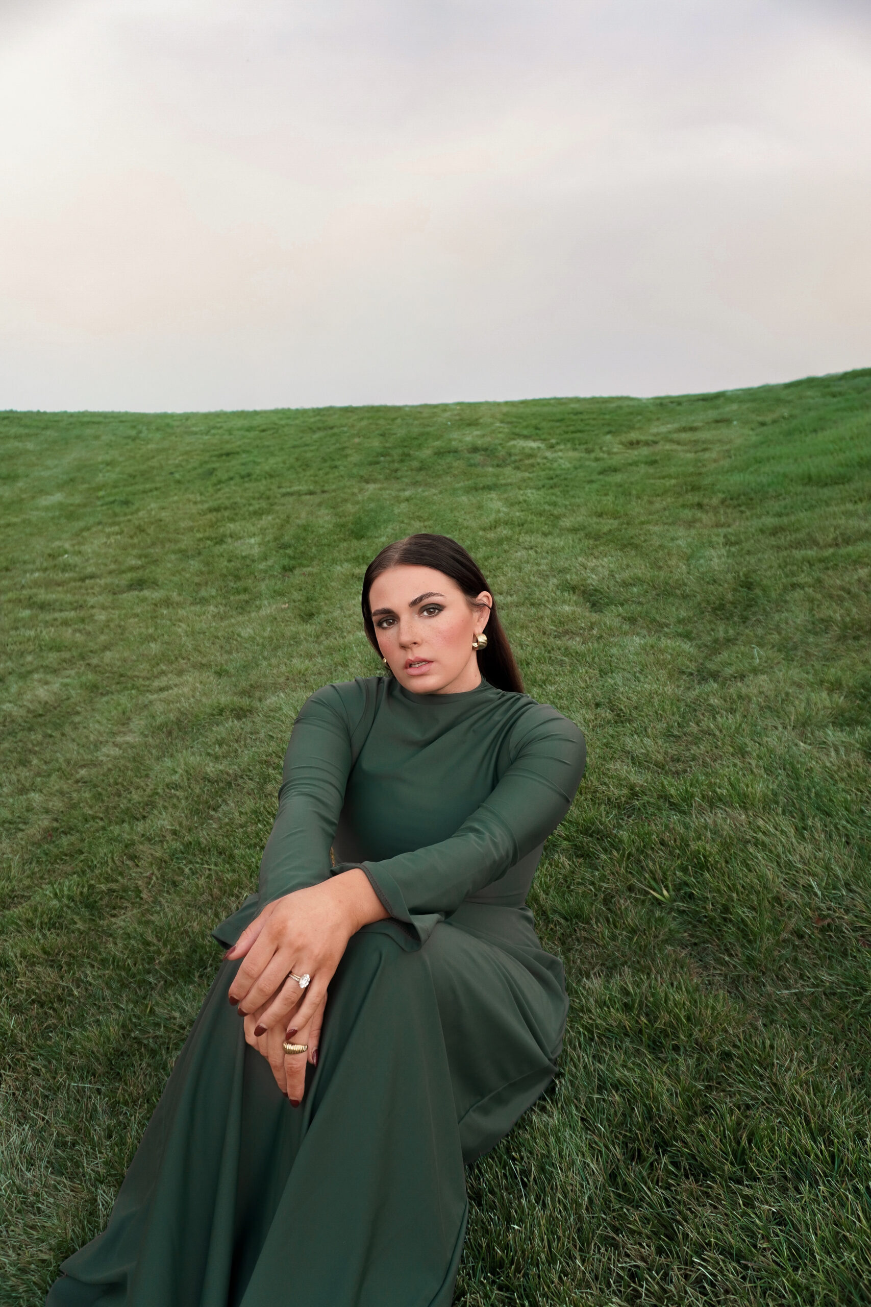 Contour Dress Long Sleeve | Mocktail Collection - Forrest - Image 2